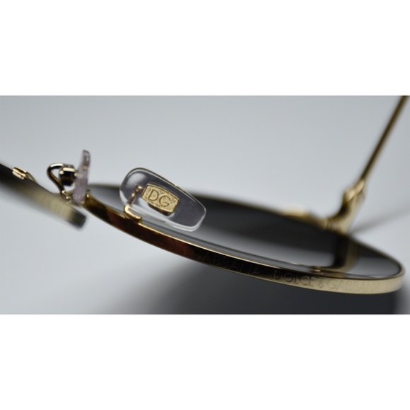 DOLCE & GABBANA DG2261 1334/87 GOLD/BLACK GREY PILOT SUNGLASSES. 58mm main image 11